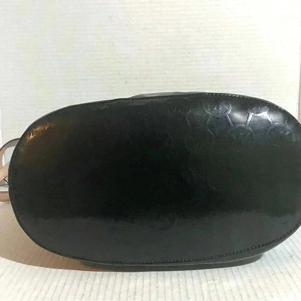 Michael Kors MK signature black  metallic tote handbag